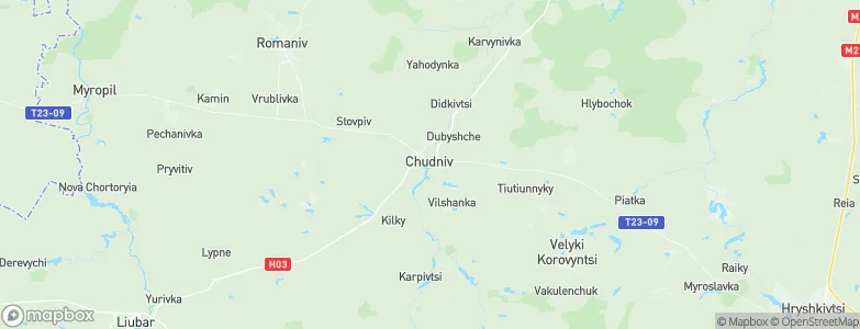 Novyy Chudniv, Ukraine Map