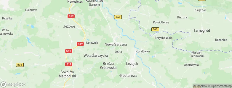 Nowa Sarzyna, Poland Map