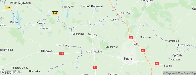 Nowe Ostrowy, Poland Map