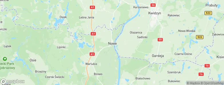 Nowe, Poland Map