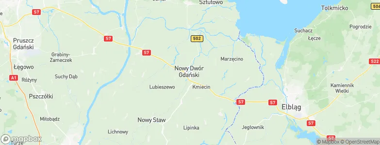 Nowy Dwór Gdański, Poland Map