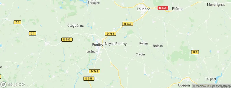 Noyal-Pontivy, France Map
