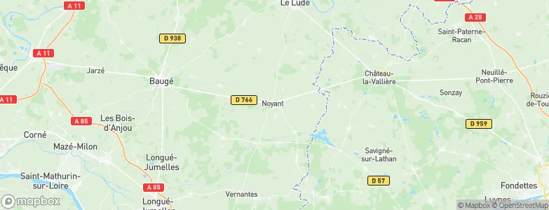 Noyant, France Map
