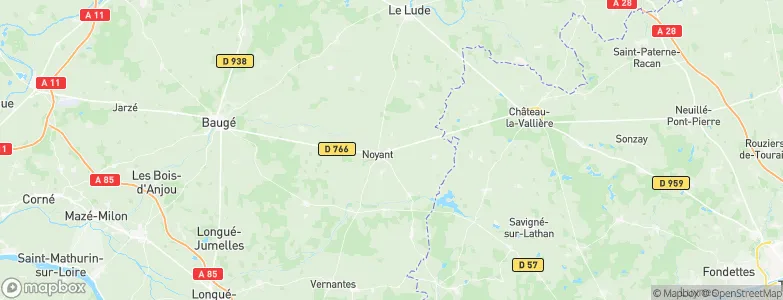 Noyant-Villages, France Map