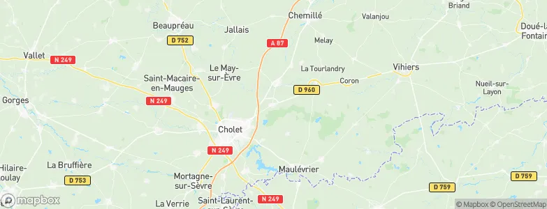 Nuaillé, France Map