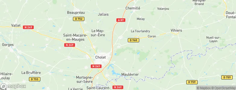 Nuaillé, France Map