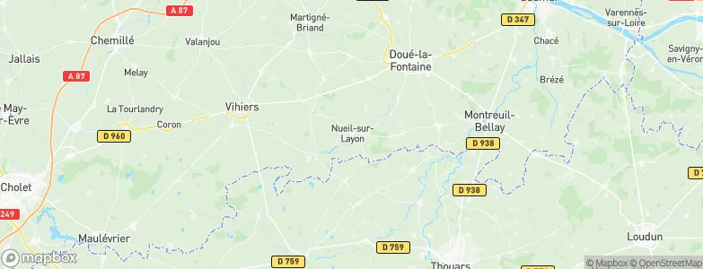 Nueil-sur-Layon, France Map