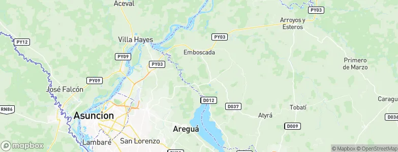 Nueva Colombia, Paraguay Map