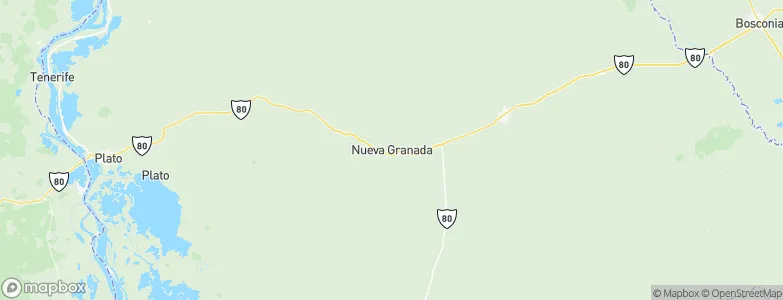 Nueva Granada, Colombia Map