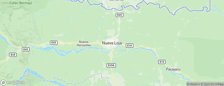 Nueva Loja, Ecuador Map