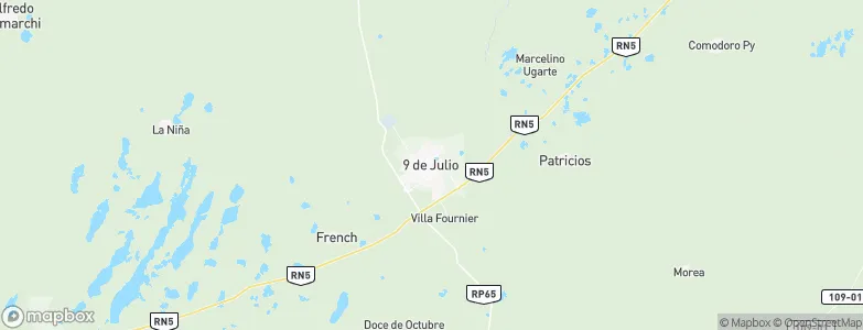 Nueve de Julio, Argentina Map