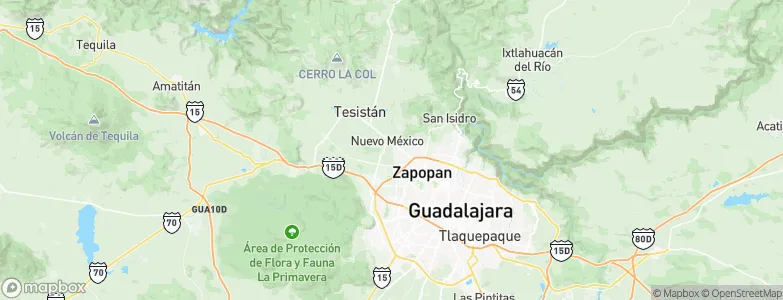 Nuevo México, Mexico Map
