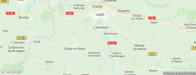 Nuillé-sur-Vicoin, France Map