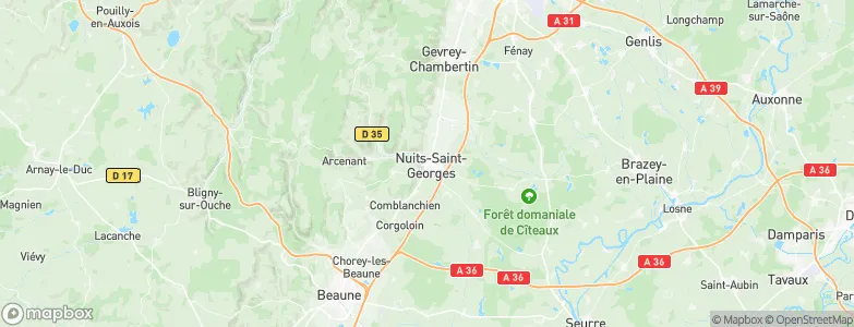 Nuits-Saint-Georges, France Map