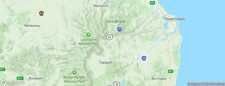 Numinbah, Australia Map