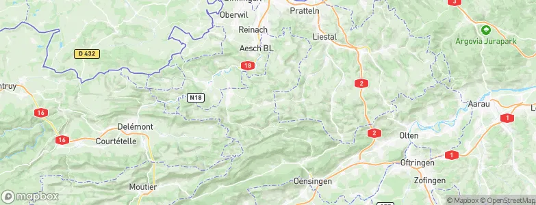 Nunningen, Switzerland Map