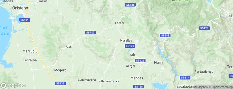 Nuragus, Italy Map