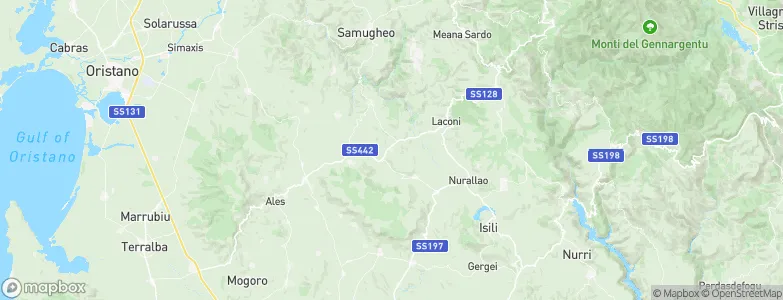 Nureci, Italy Map