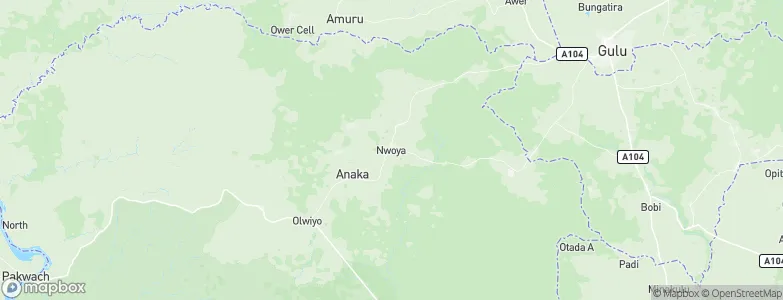 Nwoya, Uganda Map