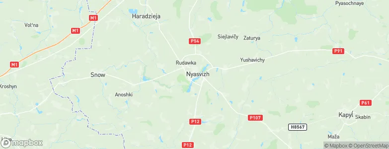 Nyasvizh, Belarus Map