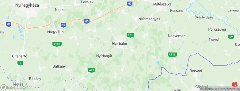 Nyírbátor, Hungary Map