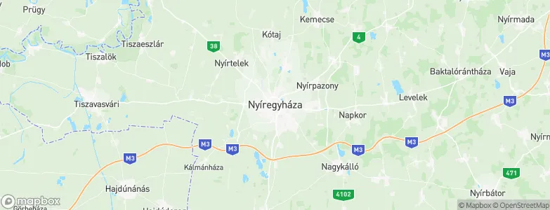 Nyíregyháza, Hungary Map