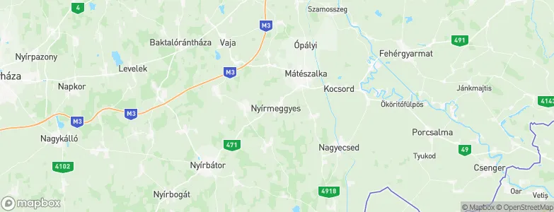 Nyírmeggyes, Hungary Map