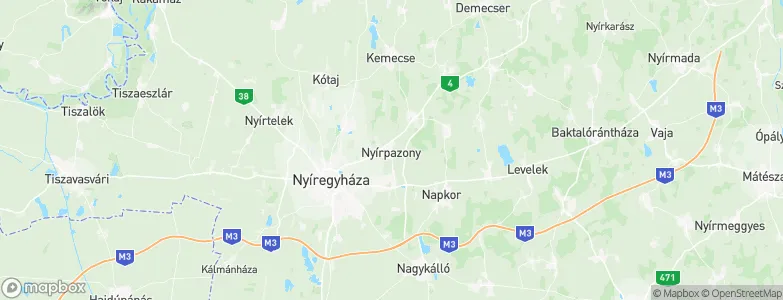 Nyírpazony, Hungary Map