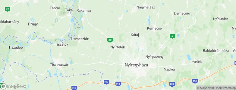 Nyírtelek, Hungary Map