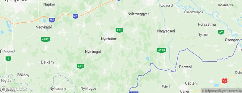 Nyírvasvári, Hungary Map