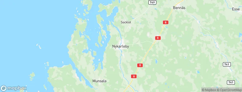 Nykarleby, Finland Map