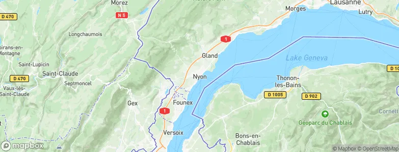 Nyon, Switzerland Map
