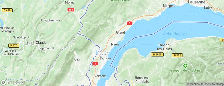 Nyon, Switzerland Map