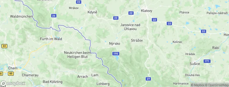 Nýrsko, Czechia Map