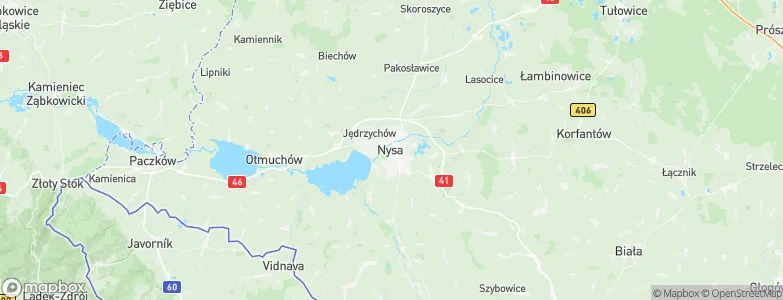 Nysa, Poland Map