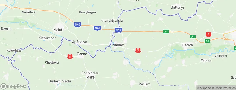 Nădlac, Romania Map