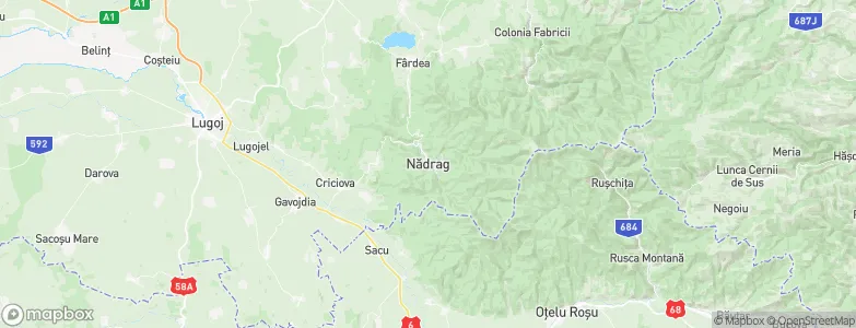 Nădrag, Romania Map