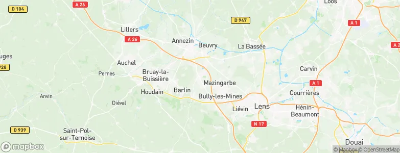 Nœux-les-Mines, France Map