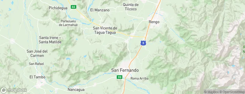 O'Higgins Region, Chile Map