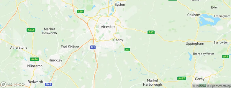 Oadby and Wigston, United Kingdom Map