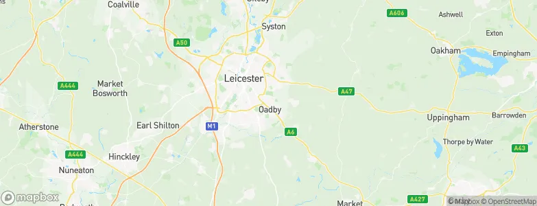 Oadby, United Kingdom Map