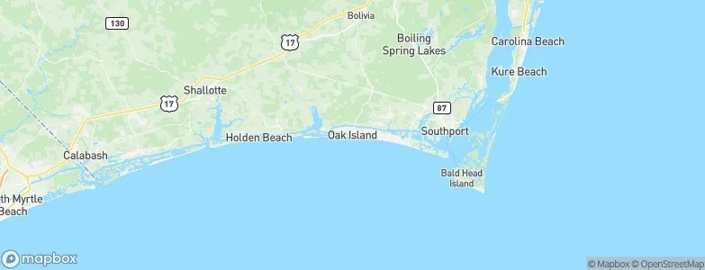 Oak Island, United States Map