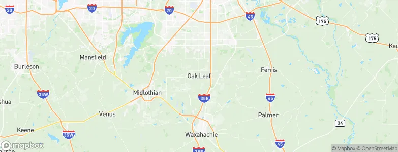 Oak Leaf, United States Map