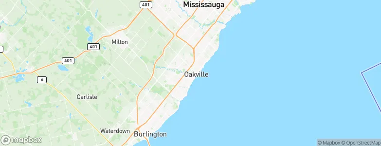 Oakville, Canada Map