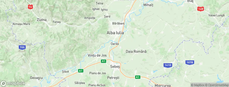 Oarda, Romania Map