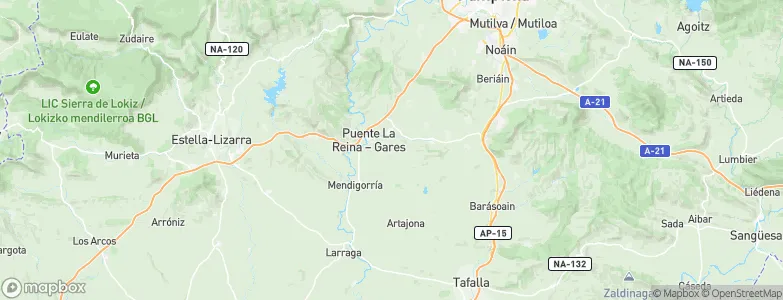 Obanos, Spain Map