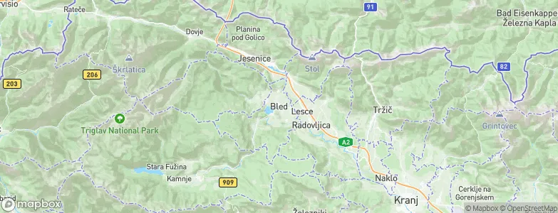 Občina Bled, Slovenia Map