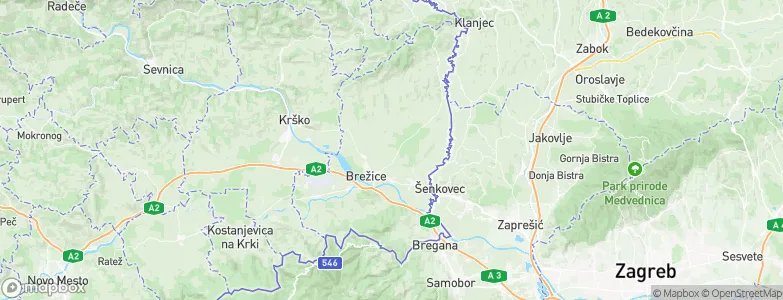 Občina Brežice, Slovenia Map