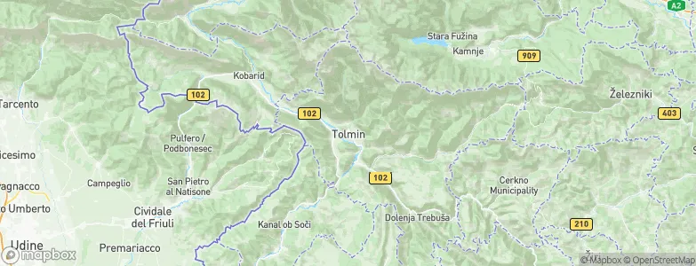 Občina Tolmin, Slovenia Map