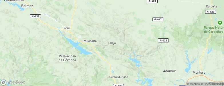 Obejo, Spain Map